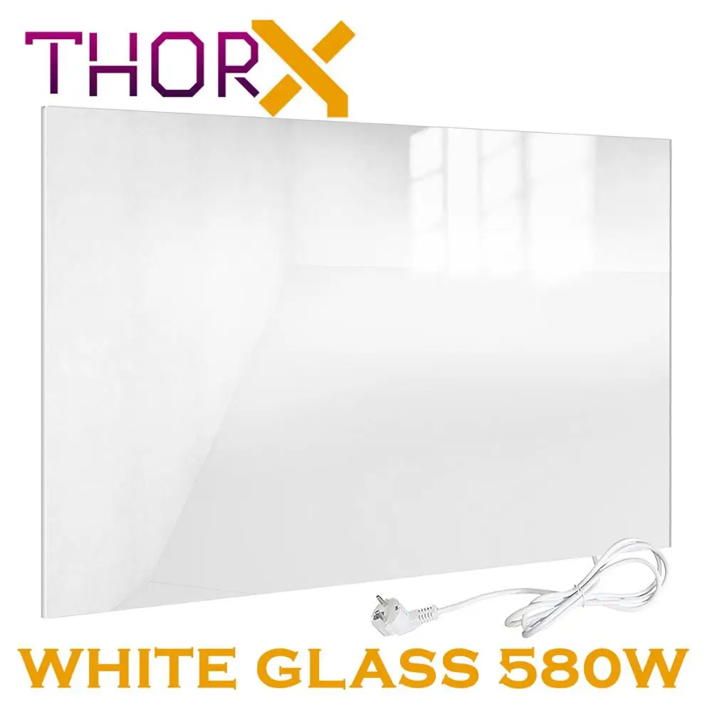 ThorX A580 W инфракрасный обогреватель панель 580 ватт 60x100 см белое стекло углеродный