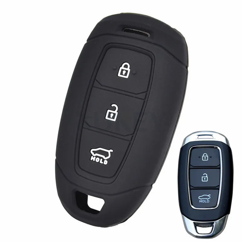 Силиконовый чехол для ключа Hyundai Solaris 2 i20 i30 i35 Azera Elantra Santa Fe Kia Rio Soul Sportage Carens Sorento Ceed