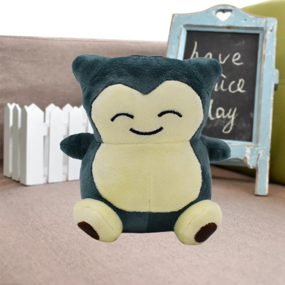17 см японская аниме Кукла драконит плюшевые игрушки Peluche куклы мягкие животные сидящие Куклы Kawaii желтый милый Рождественский festy - Цвет: Siting Snorlax