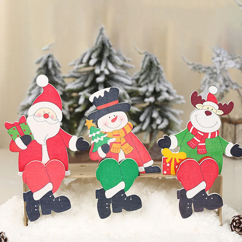 

Christmas Decorations Wooden Dolls Hanging Creative Old People Doll Ornaments Christmas Decor for Home Havidad New Year