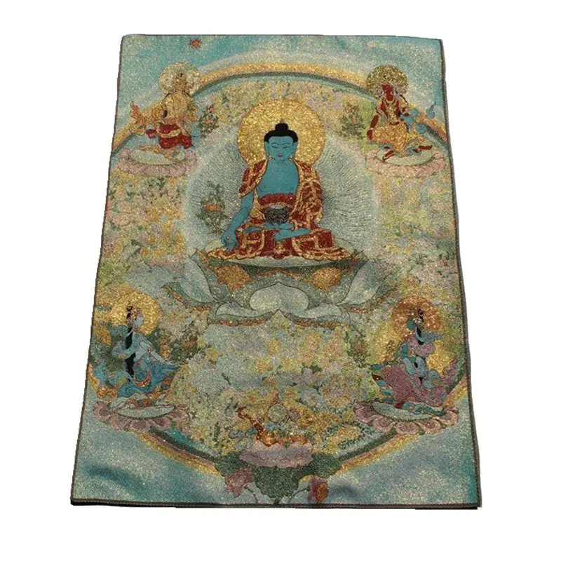 

Соберите Nepal Thangka шелк Будды, тибетский Будда тангка Тан статуя Будды Шакьямуни вышивка 2