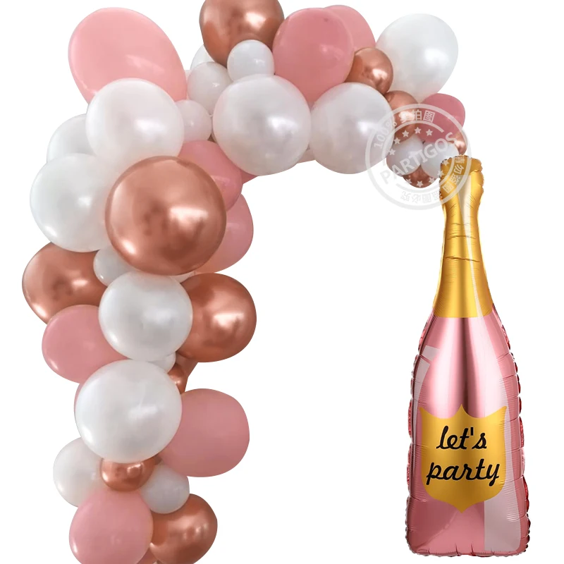 Вечерние воздушные шары из фольги розовый шарик для бутылки большой размер 36