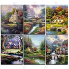 5D алмазная живопись, семейный дом, ручная работа, подарок, алмазная вышивка, мозаика, пейзаж, домашнее искусство, наборы для украшения стен