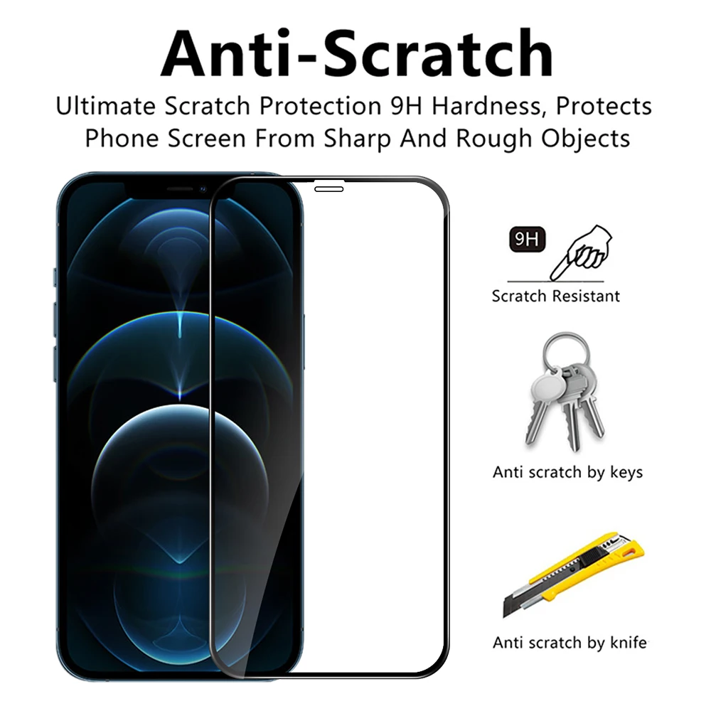 Full Cover Glass For iPhone 13 Pro Max Screen Protector Tempered Glass For iPhone 13Pro Max Protective Film For iPhone 13 Mini