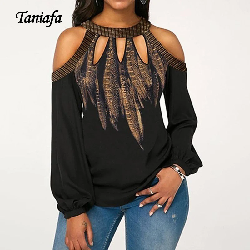 Taniafa 2019 Новое поступление женские шифоновые рубашки с длинным рукавом
