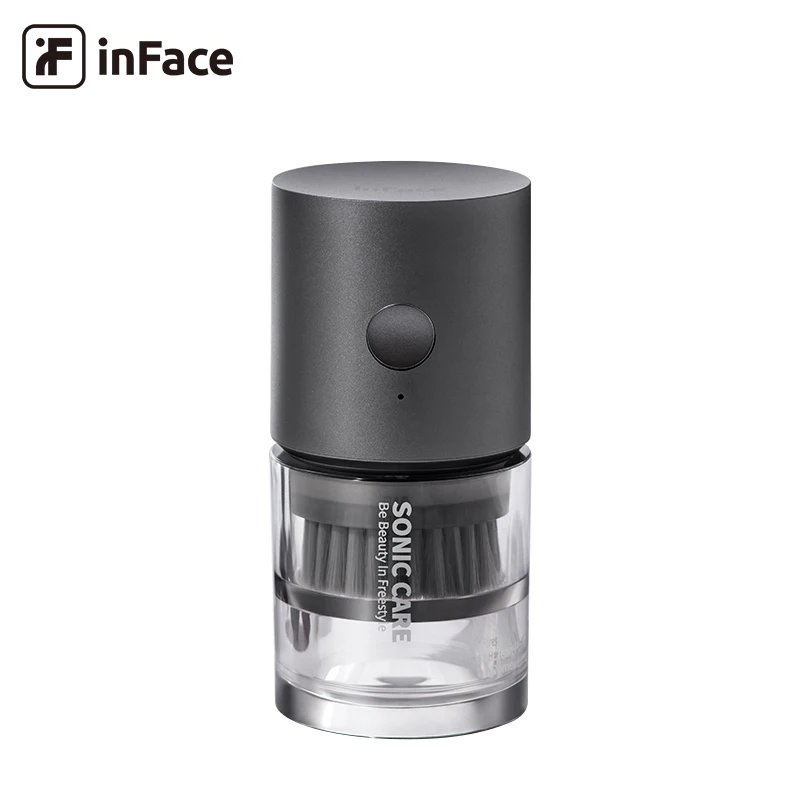 

inFace Electric Ultrasonic Facial Cleansing Devices 0.05mm PBT Soft Brushes IPX7 Waterproof 60min Battery Life Type-C Charging