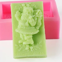 3d square soap moulds santa claus fondant cake decorating tool soap silicone candy mold diy aromatherapy plaster