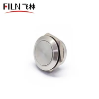 filn flat head high quality momentary 19mm stainless steel push button switch without light