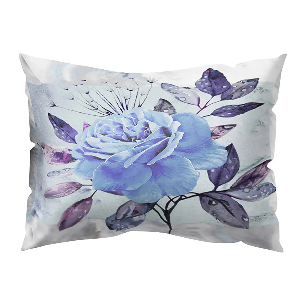 Чехол для подушки Ouneed с акварельным узором розы наволочка 30*50 см Цветочный Декор