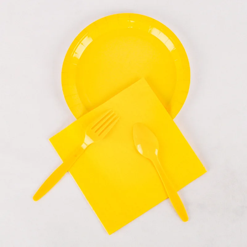 Одноразовая посуда чистый цвет 20 шт./компл. украшение на день рождения Детская