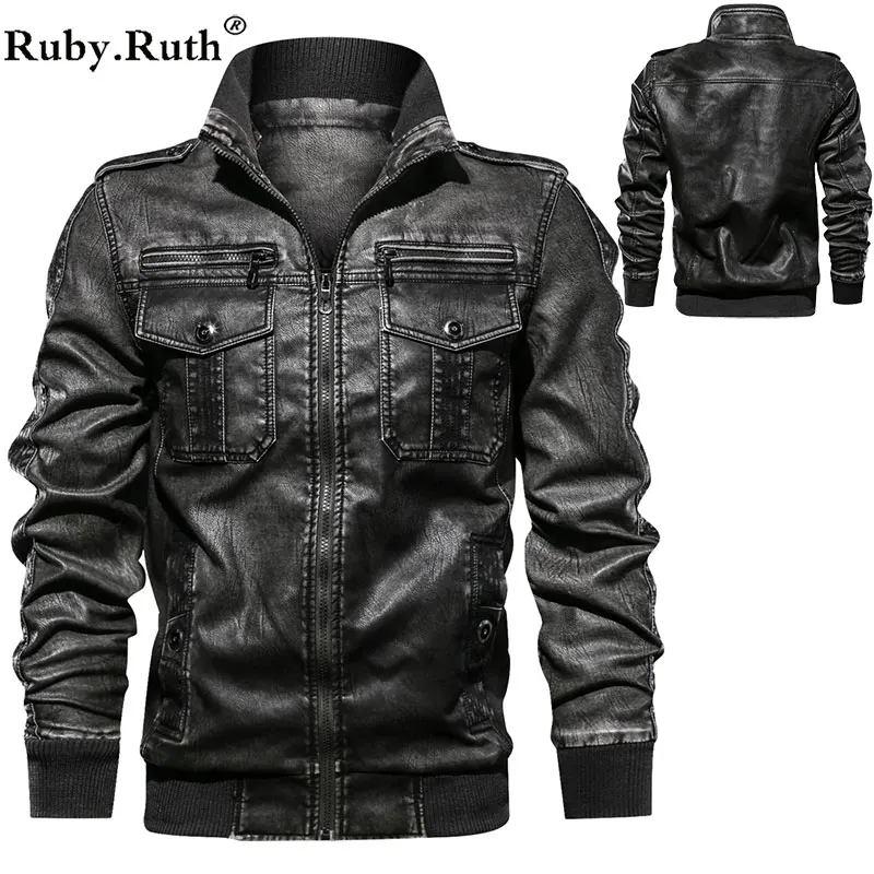 Мужская куртка из ПУ кожи для фитнеса европейские размеры Прямая поставка|Куртки