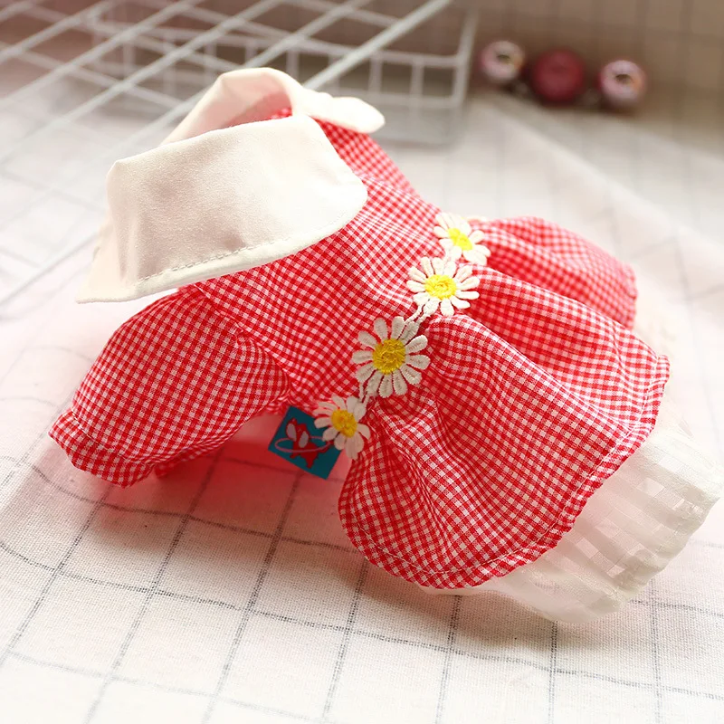 Одежда для домашних питомцев в школьном стиле рубашка Мопсов с милым ошейником