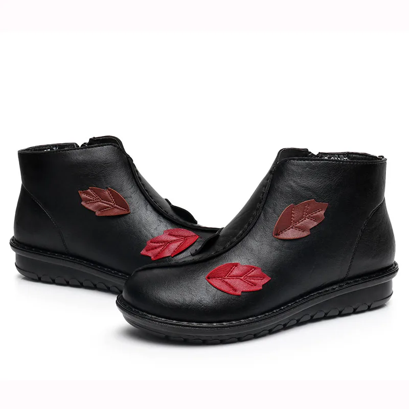 Зимние ботинки для мам из хлопка и бархата женские зимние на низком каблуке