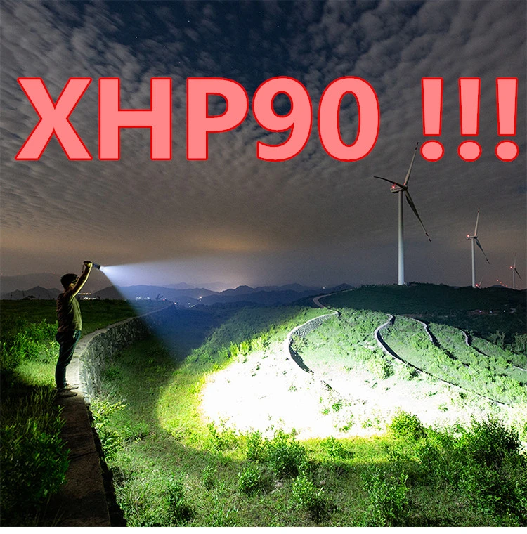 Самый мощный светодиодный фонарик XHP90 XLamp Zoom фонарь XHP70.2 USB Перезаряжаемый