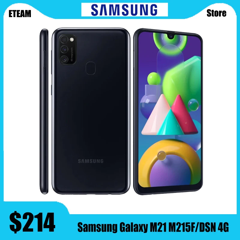 Смартфон Samsung Galaxy M21 M215F/DSN глобальная версия 4G мобильный телефон 4 Гб 64 ГБ