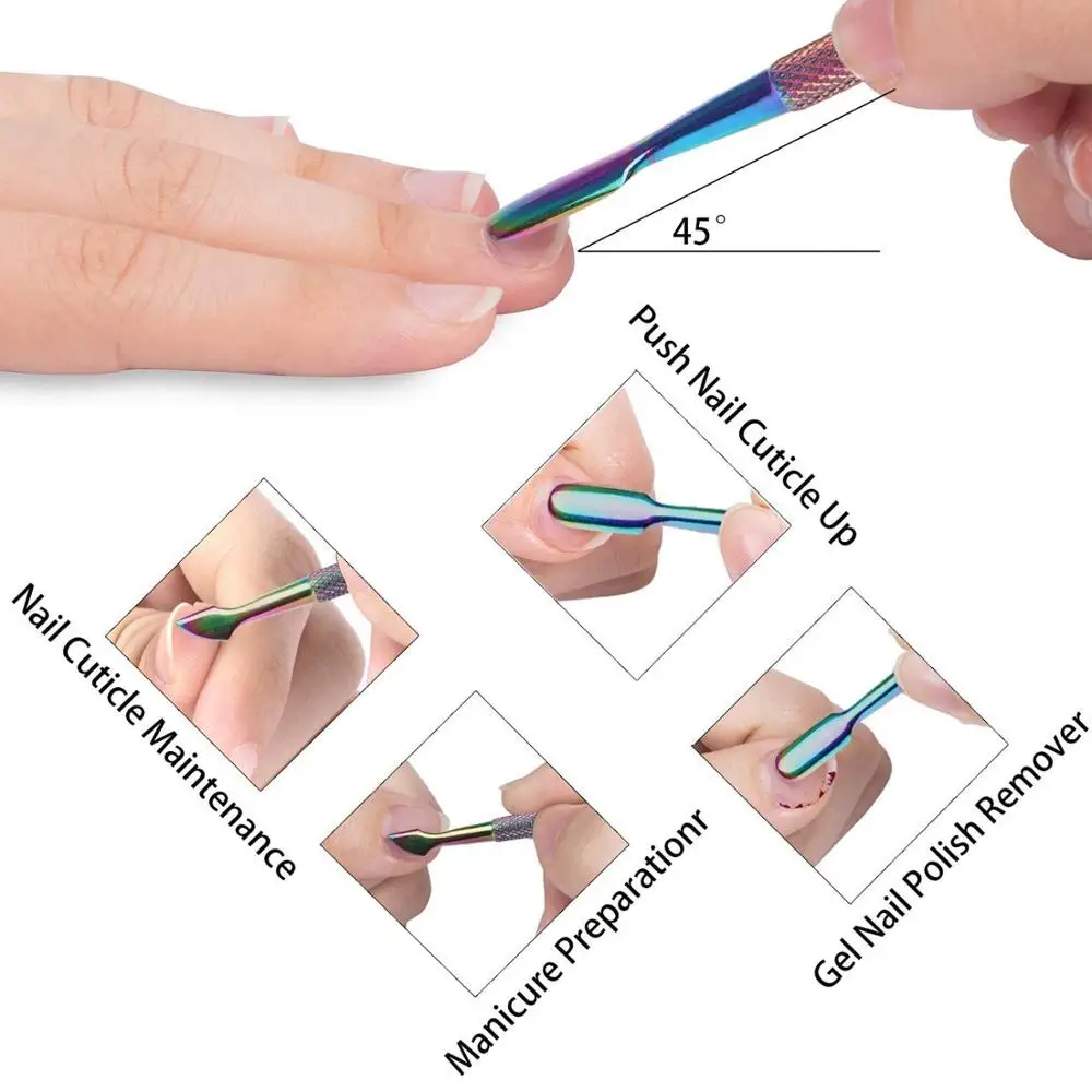 3 шт. Набор лаков для удаления кутикулы из нержавеющей стали набор ухода за