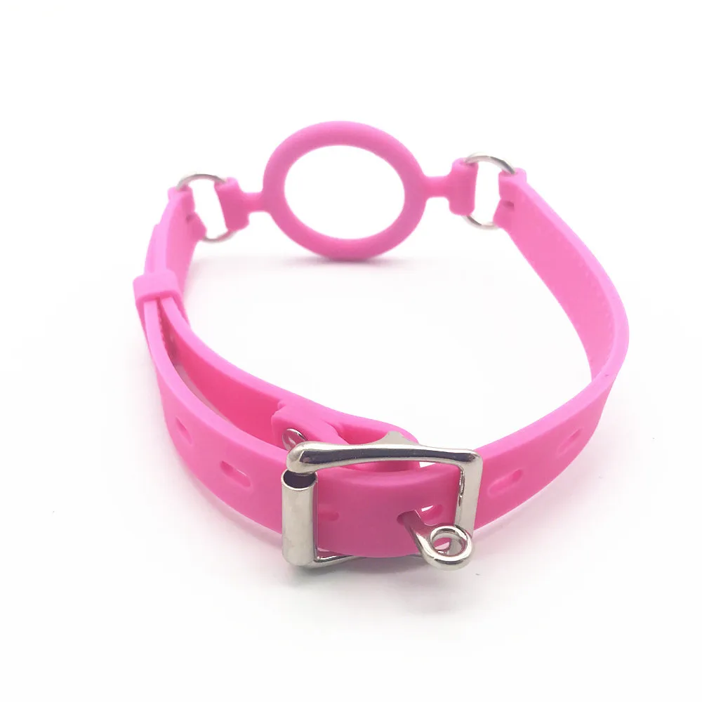 Кольцо черного цвета для пероральной фиксации рта кляп жгут бандаж SM ремень