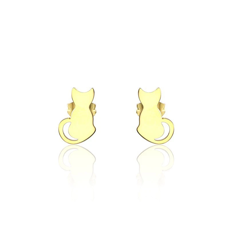 Женские серьги-гвоздики RIR из нержавеющей стали в минималистском стиле с милым