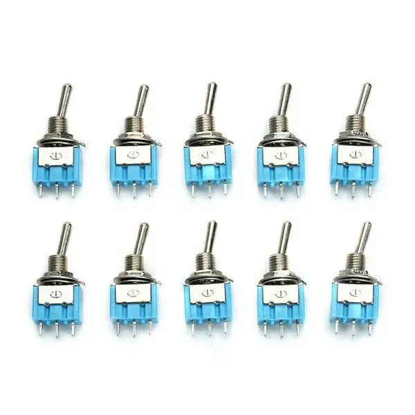 

10 шт./лот MTS-103 AC 125V 6A 3 pin переключатель вкл/выкл/ВКЛ SPDT