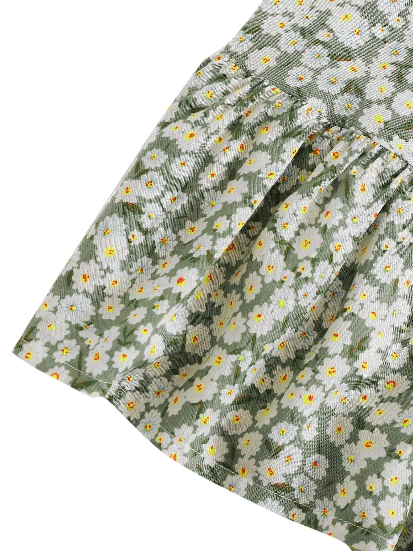 

Women's Summer Sleeveless Floral Ruffle Strappy Beach Swing Dress