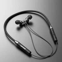 lenovo he05 bluetooth 5 0 headphones ip65 waterproof neckband magnetic earphones stereo sports running headset with mic