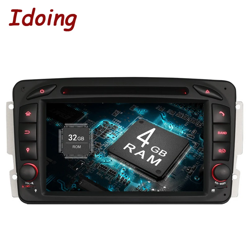 Idoing Android9.0/4 ГБ ОЗУ/32 Гб ПЗУ/8 ядер/2Din для Mercedes/Benz/w209/203 автомобильный dvd плеер