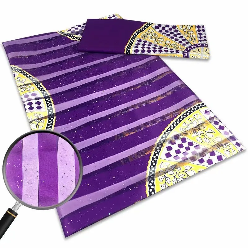 Высококачественная атласная шелковая лента с принтом в африканском стиле 2 ярда