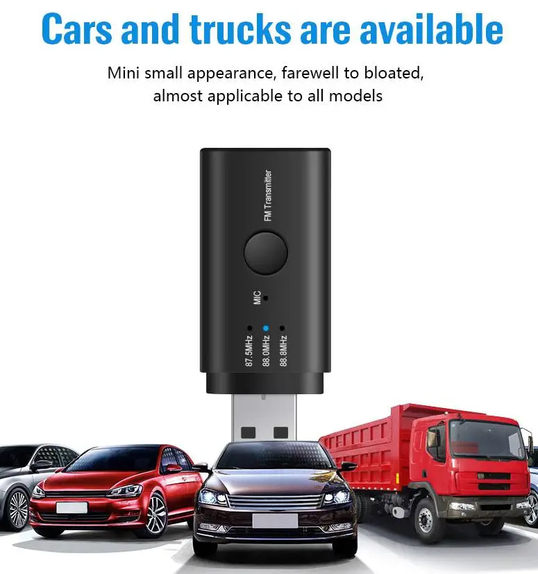 

USB Bluetooth FM transmitter car FM car Bluetooth hands-free USB Bluetooth receiver