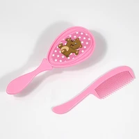 2pcsset newborn baby hair brush set soft infant comb and shampoo brush set head massager for boys girls baby kids hair care