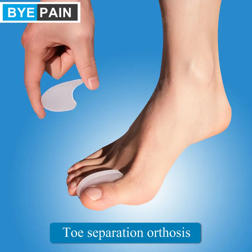 

1Pair BYEPAIN Flared Gel Toe Separators - Toe Spacers - Temporary Bunion Corrector Relief - Flared design Stays in Place