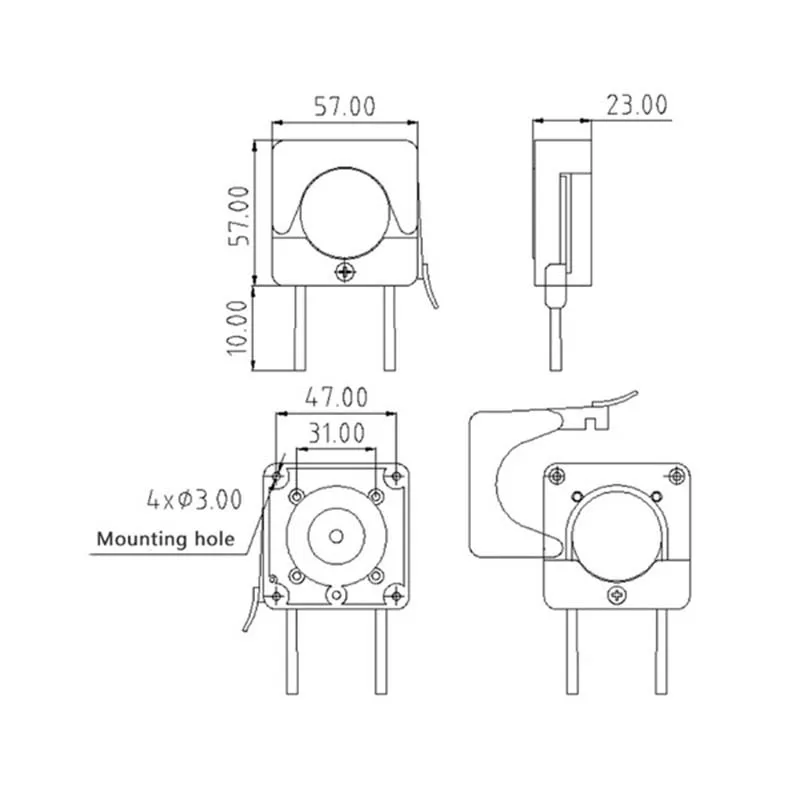 Миниатюрная перистальтическая головка насоса с трубкой шаговый двигатель