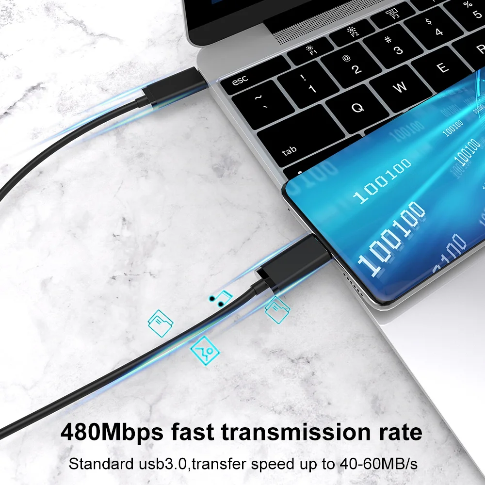 USB C к Type кабель для передачи данных 5А 60 Вт PD зарядный Тип QC3.0 xiaomi huawei phone