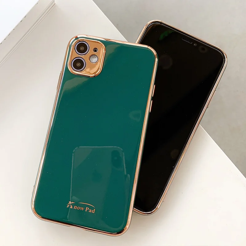 6D чехол для телефона с покрытием iPhone 11 Pro Max X XR XS чехлы золотыми краями защитная