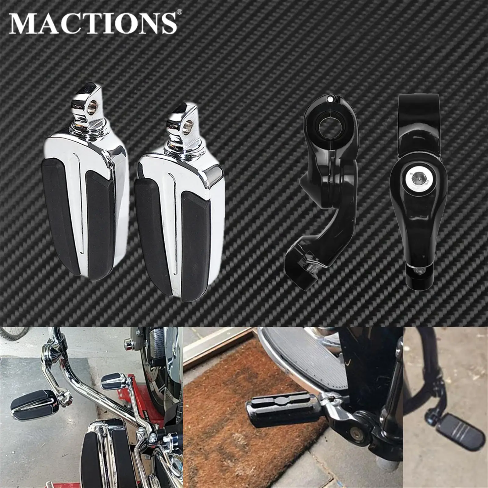 

Motocycle Universal 32mm Highway Crash Bar Footpegs Clamps Engine Guard Mounts Slipstream Foot Pegs Footrests Set For Harley XL