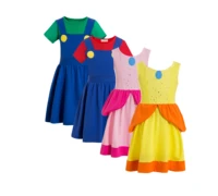 princess peach classic girls costume super brothers halloween kids cosplay costume brothers