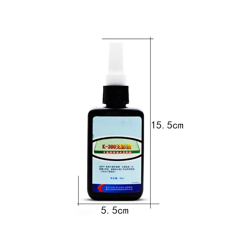 

50ml UV Glue Curing Adhesive K-300 Transparent Crystal and Glass Adhesive Crystal Glass and Metal Bonding Silicone Sealant