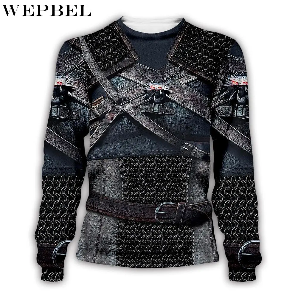WEPBEL Cool 3D Printed Medieval Knights Templar Armor T-shirt Men/Women Harajuku Cosplay Streetwear Tee Tops