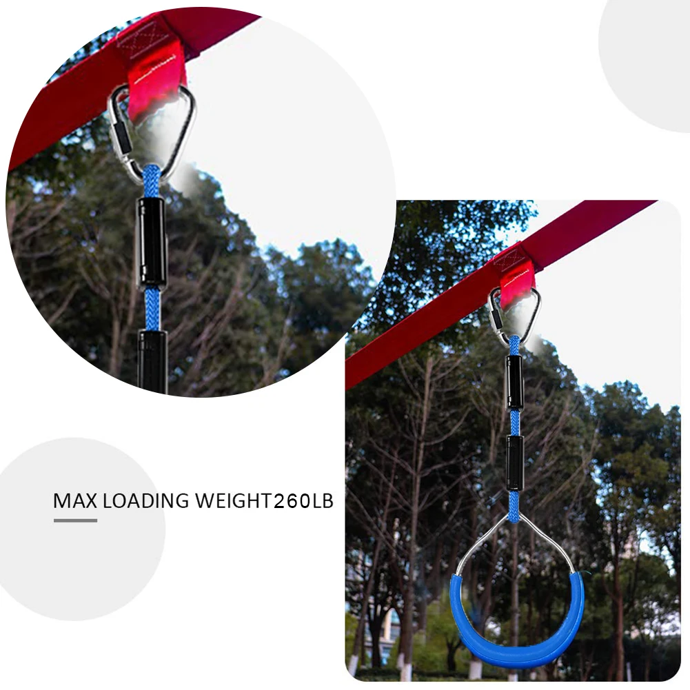 

3PCS/lot High Quality Gymnastic Swing Bar Rings Colorful Backyard Outdoor Gymnastic Ring Ninja Obstacle Course Kit Garden Supply