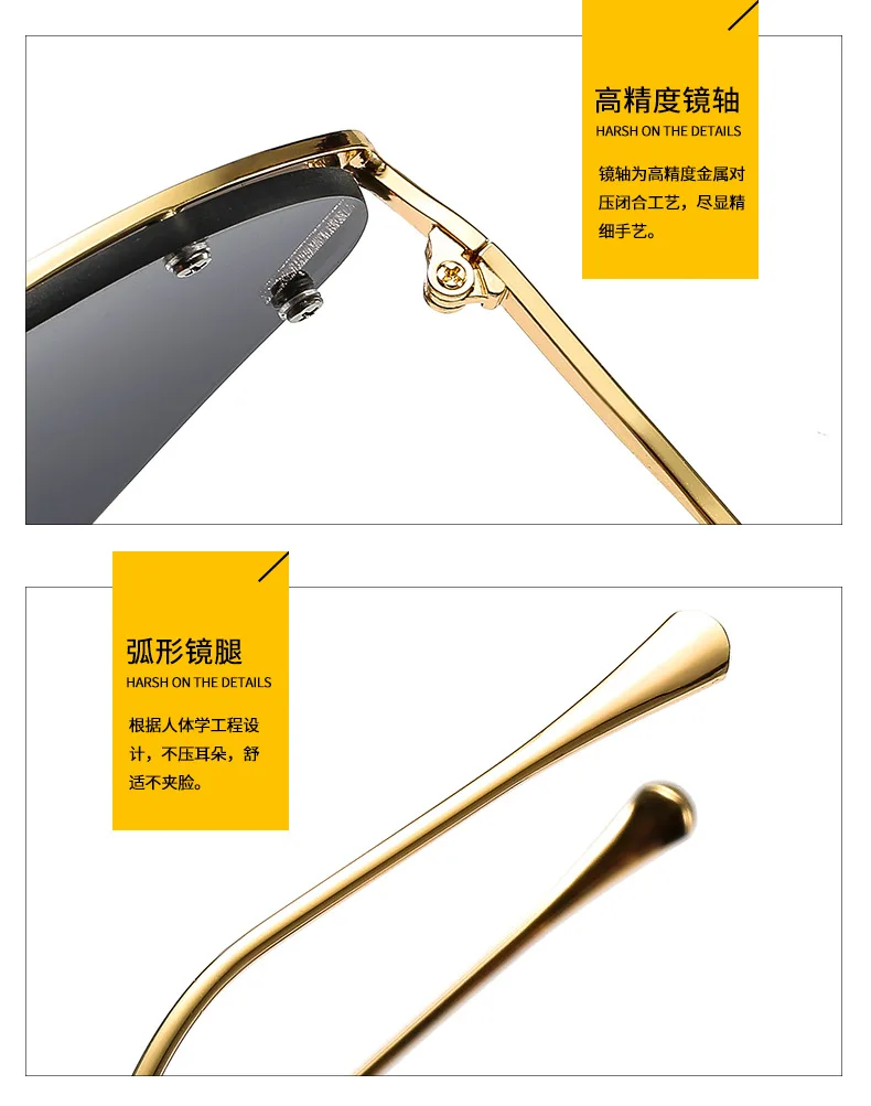 

2021 New Sunglasses Ladies Sliced One-Piece Lens Sunglasses Fashion Temperament Female Gradient Color Lens Sunglasses Hot UV400