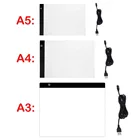 Трехуровневая приглушаемая светодиодная подсветильник ка размера A3, A4A5, планшет с защитой глаз, легче для алмазной живописи, инструменты для вышивки, аксессуары