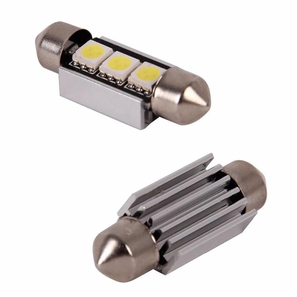 Радиатор POSSBAY 2 шт. 5050 дюйма 3SMD 36 мм Canbus светодиодные лампы для автомобиля
