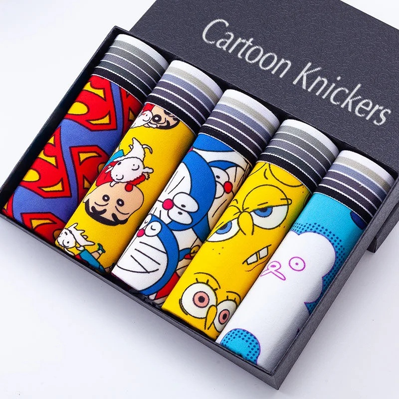 

Man Boxershort Brand Underwear Male Sexy Cartoon Mens Underpants Boxers Breathable Comfortable Men's Panties Plus Size Shorts