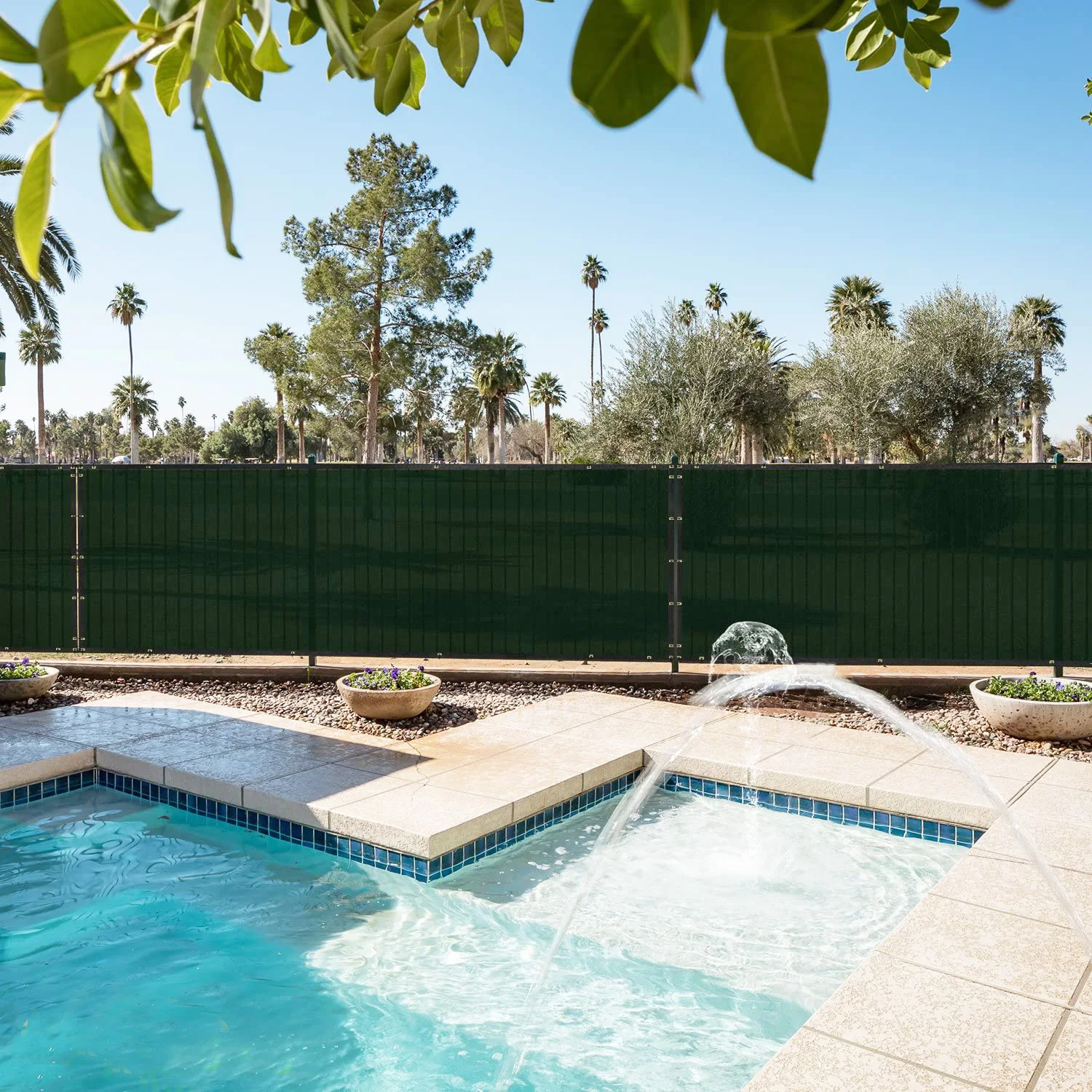 

Heavy Duty Shade Cloth Mesh Sun Block Fabric with Grommets for Garden Cover Flowers Plants Patio Lawn Pool-Dark Green 1.8mx5m
