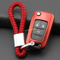 flip key fob chain for chevrolet cruze malibu trax sonic impala buick cascada lacrosse keychain accessories case cover ring red