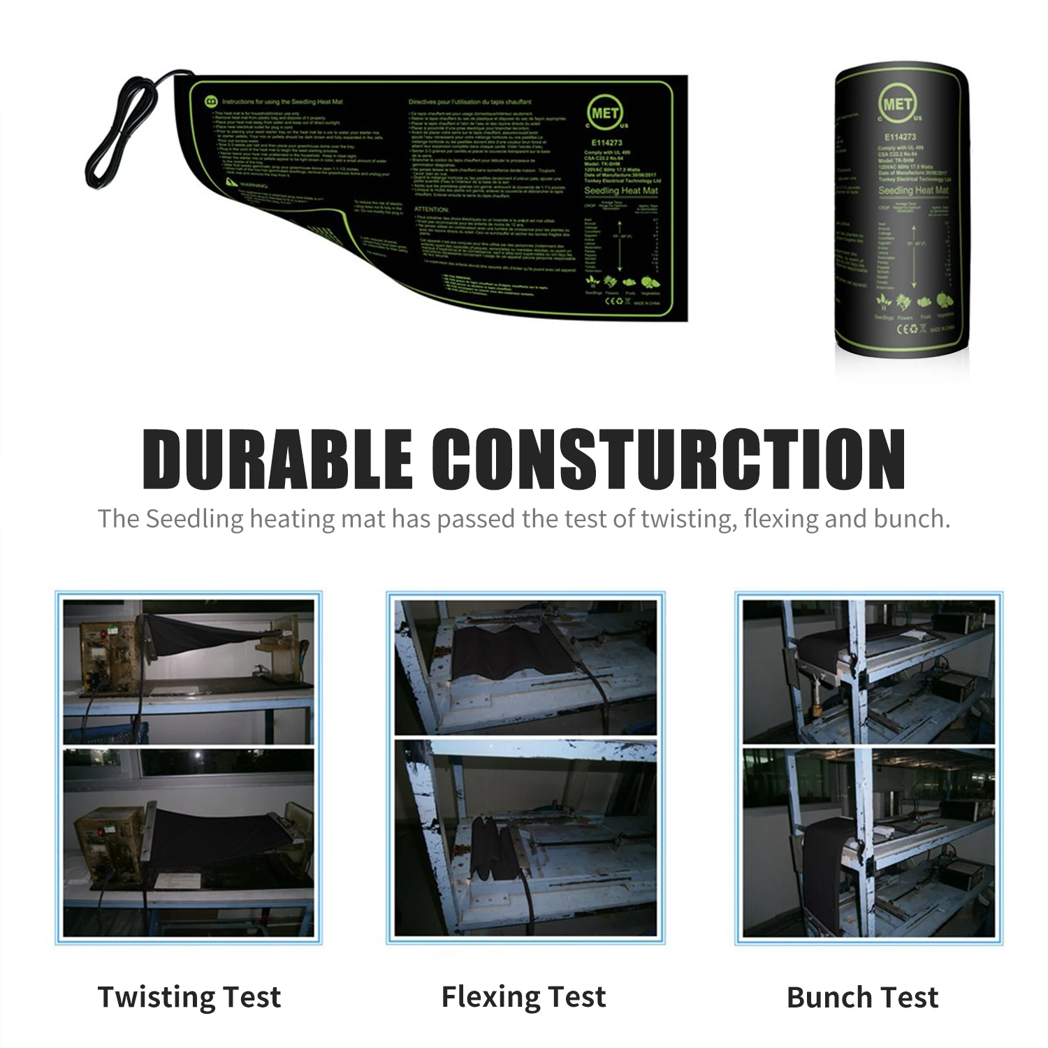 Нагревательный коврик для саженцев 17 5 Вт прочный водонепроницаемый цифровой