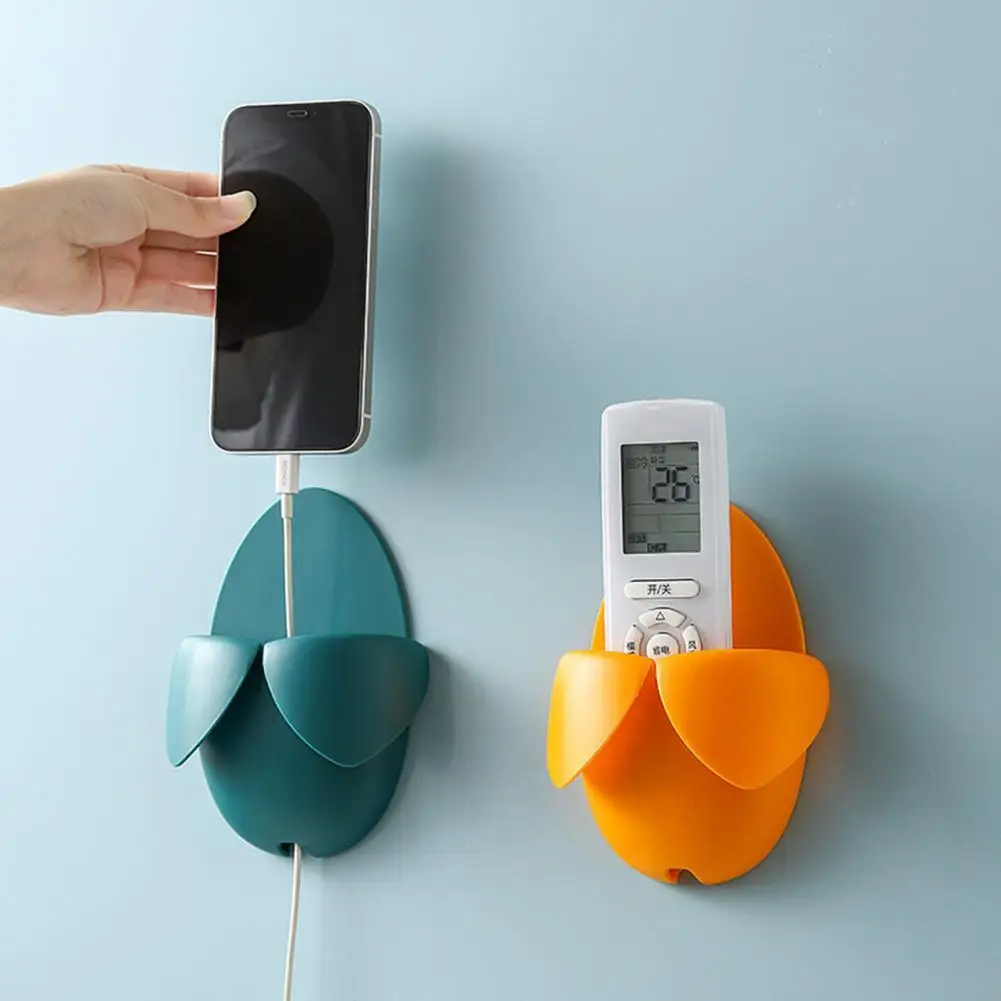 

Wall Mounted Organizer Box Punch Free TV Remote Control Storage Mounted Phone Plug Wall Holder Charging Multifunction Hooks