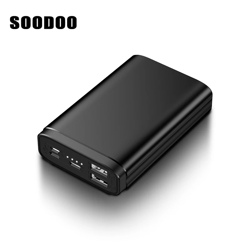 SOODOO power Bank для Xiaomi Mini Pover Bank 10000 мАч портативная внешняя батарея для телефона зарядное устройство для iPhone X huawei P20 PoverBank