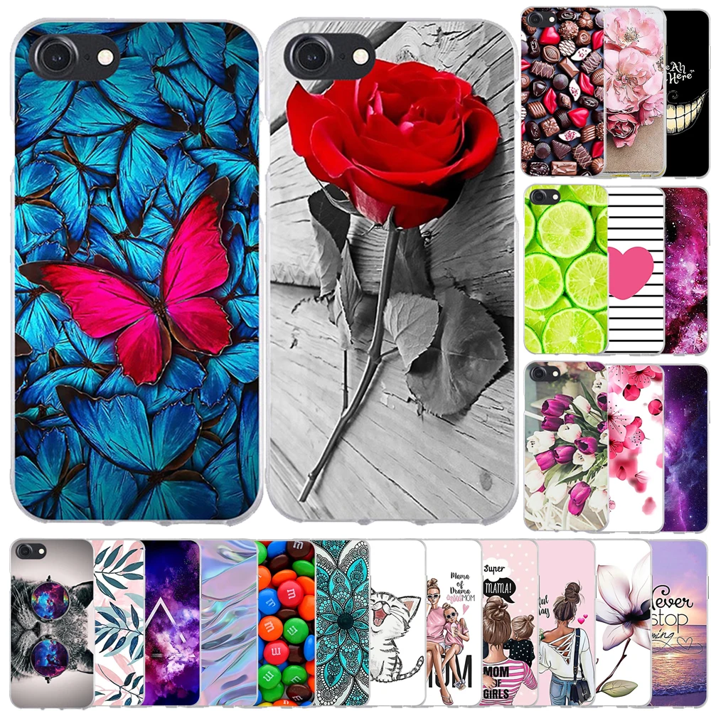 Чехол для iPhone 7 8 силиконовый мягкий чехол из ТПУ задняя крышка телефона Apple бампер