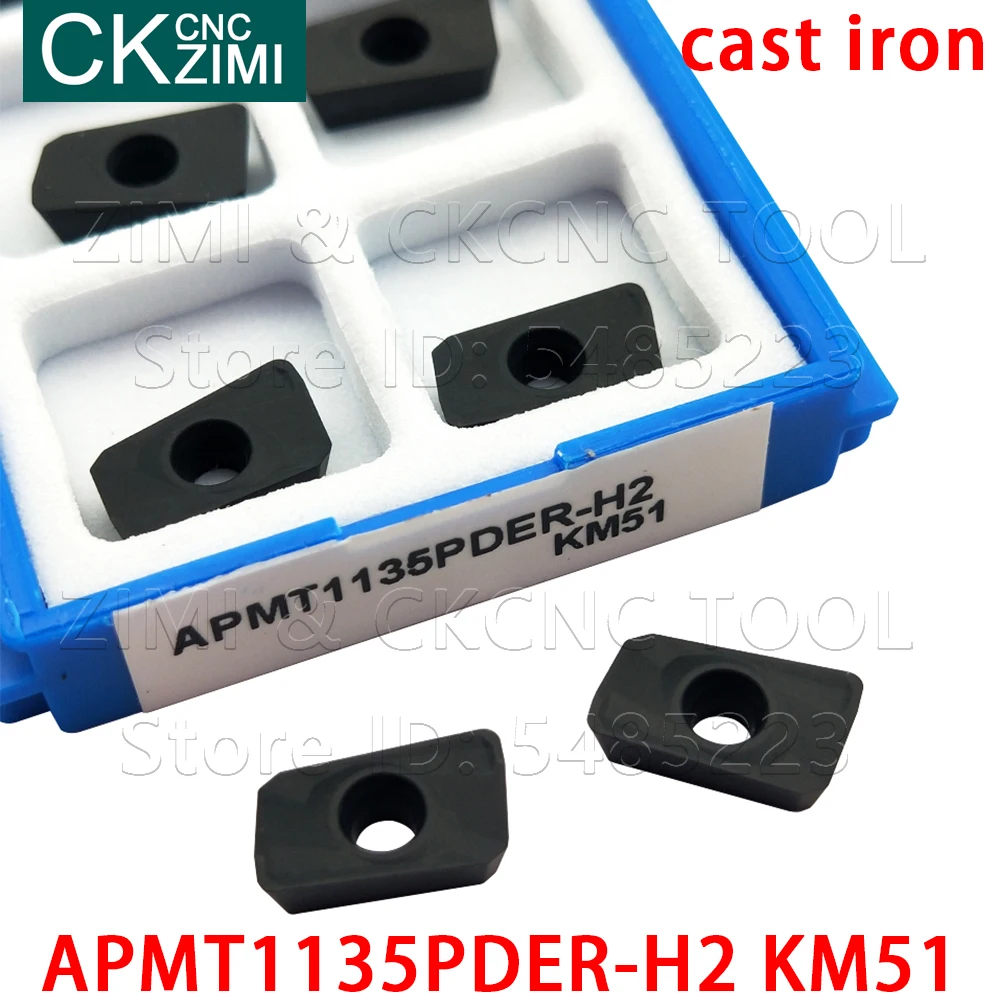 Карбидные вставки APMT1135PDER-H2 вкладыши концевой фрезы фрезерный нож для обработки