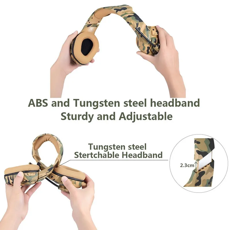 Камуфляж PS4 гарнитура бас Игровые наушники игра шлем с микрофоном для ПК